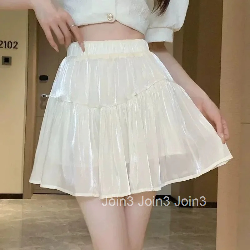 Short High Waist Mini Patchwork Ruffle Skirts for Women Premium Clothing Trend 2025 Korean Fashion New in Stylish V Woman Skirt