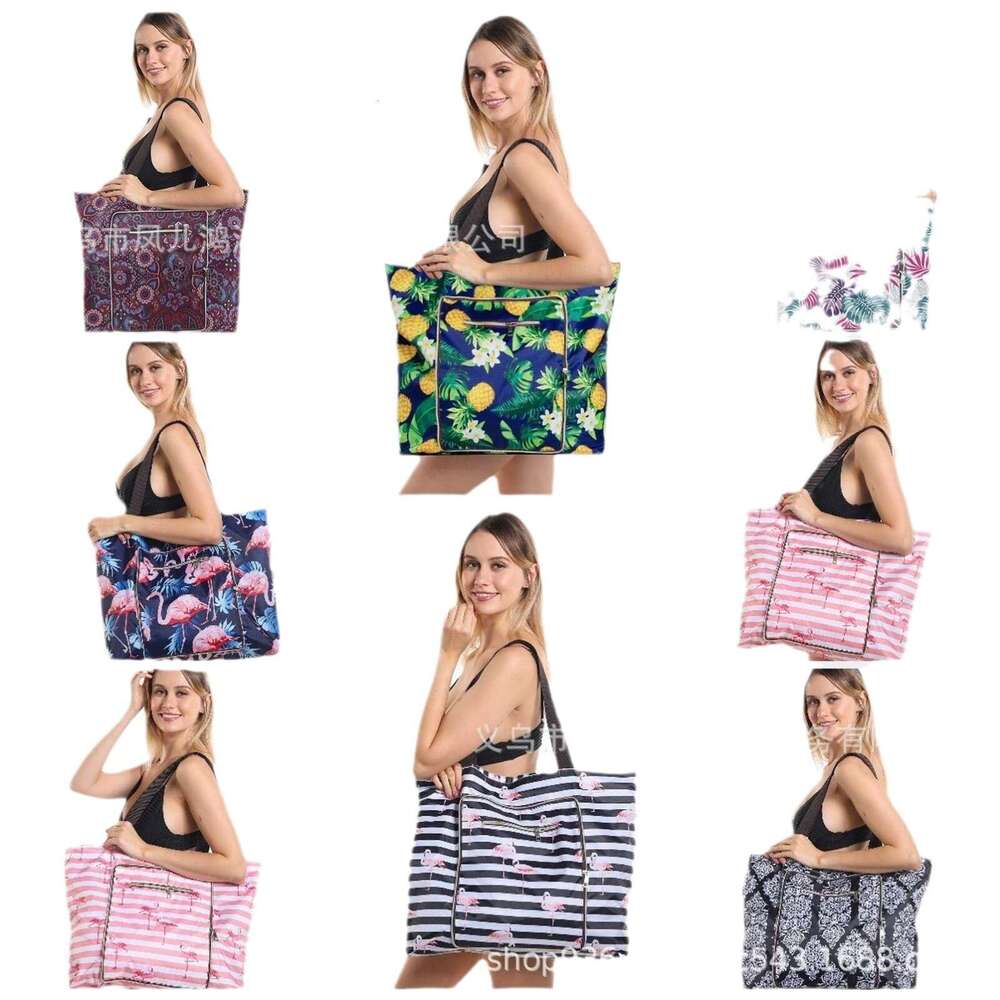 European Style Women's Fashionable Multifunctional Foldable Handbag Travel Beach Tote Bag