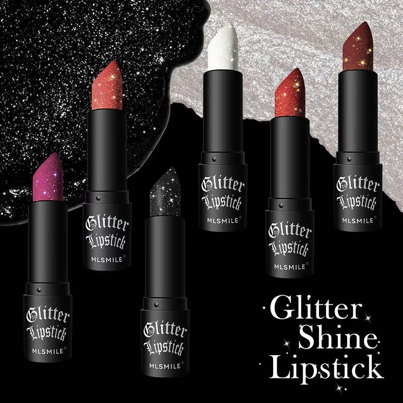 Waterproof Glitter Punk Style Nude Matte Not Fading Pearlescent Sexy Red Pink Velvet Lipsticks Lips Makeup Cosmetic happy