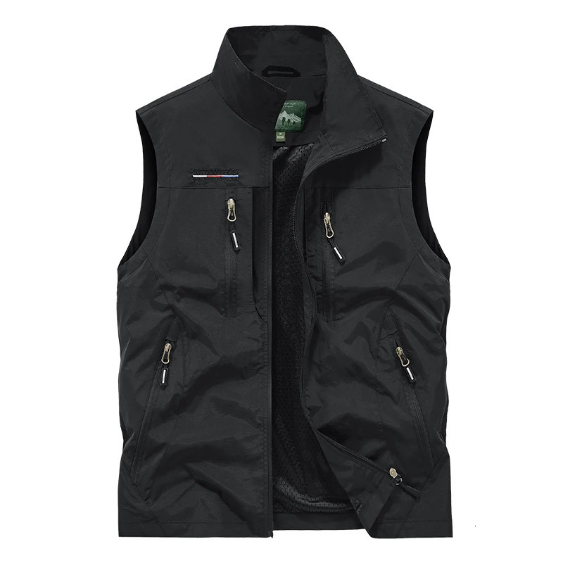 Summer Mens Multipocket Vests Casual Man Breathable Mesh Vest Sleeveless Jacket Outerwear Fishing Waistcoats Outdoor Clothing 250617