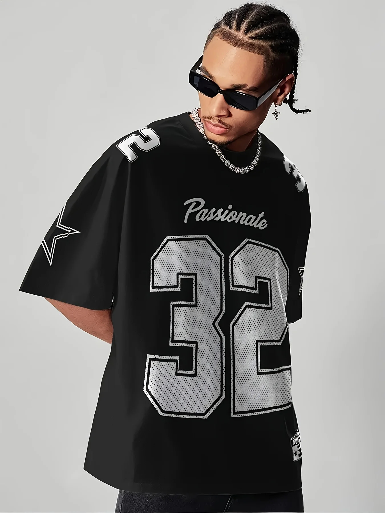 Summer 2025 mens Tshirt Casual breathable roundneck alphanumeric printed jersey polyester 250616