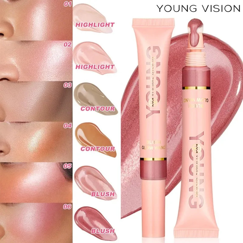 Liquid Highlighting Stick Contouring Blush Multi-purpose Makeup Air Cushion Pen Face Natural Shimmer Cheeks Creamy Cosmetic 250618