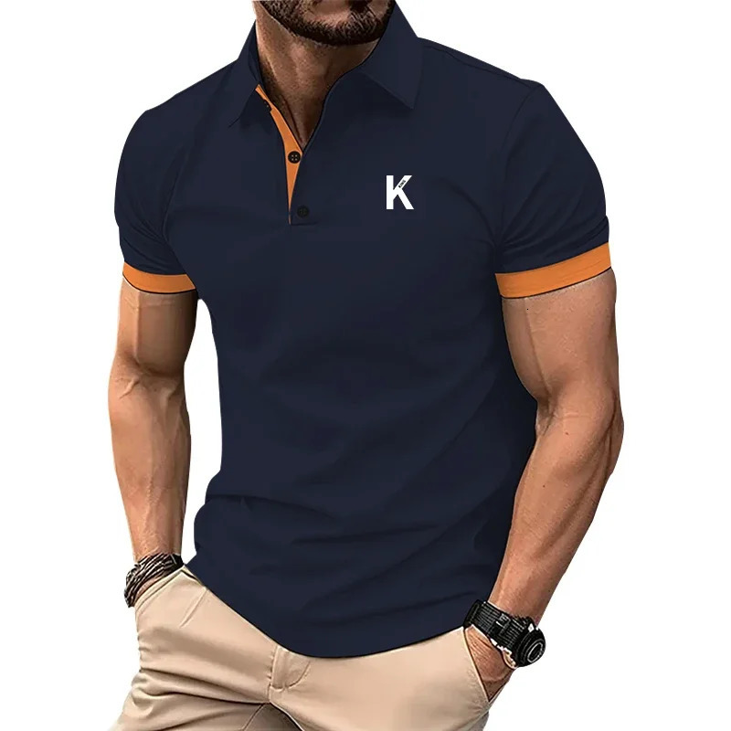 Men Summer Fashion Short Sleeve Sport Polo Shirt Men Pure Color Golf Polo Shirt Tops Men Casual Polyester Polo Shirt 250617