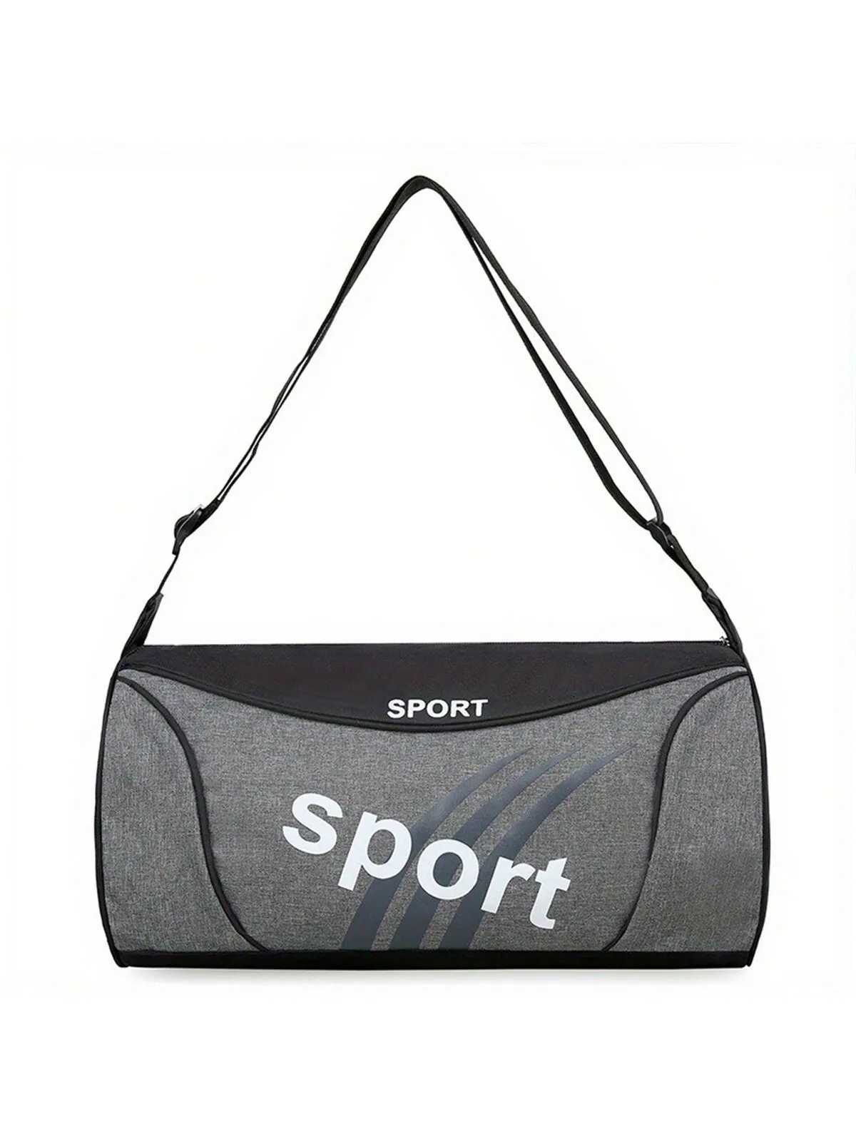 Large Capacity Colorblock Sports Duffle Bag - Spacious Interior Durable Zipper Ultra-Lightweight Design W250618