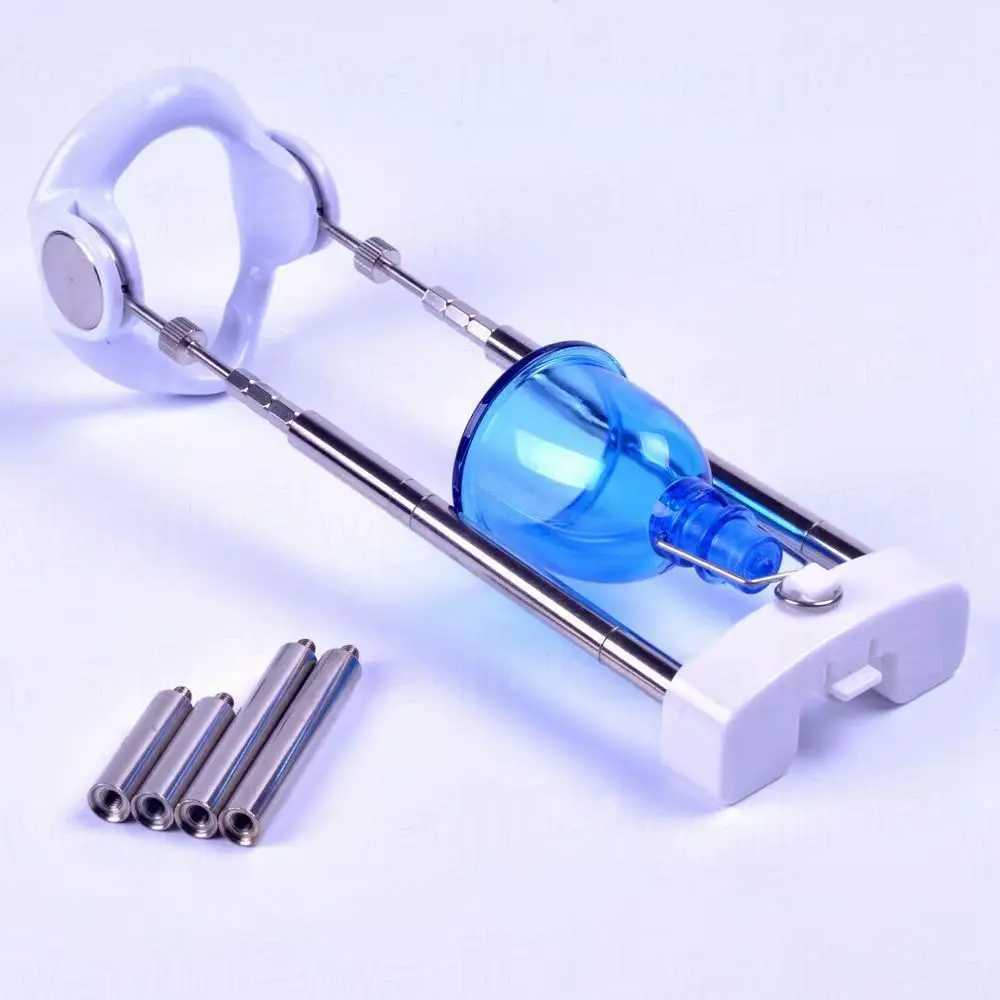 Bending Correct Extender Enlargement Penis Pump Stretcher Tension Traction Exerciser with Vacuum Cup Sex Toys Men Dick Enhancer W250618