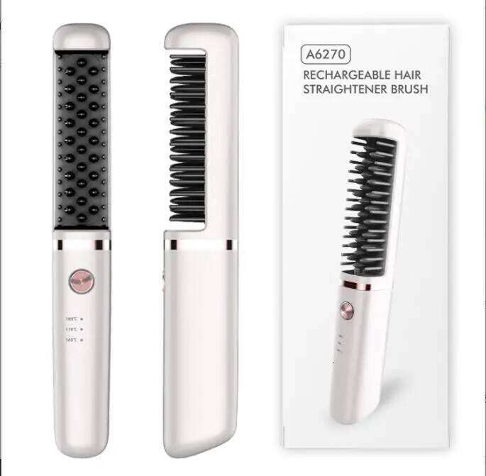 magic hair straightening brush Portable Brush 3 in 1 Home Straightening Curler Rotary Dryer