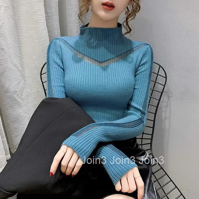 Womens Knit Sweater Korean Style Long Sleeve Basic Ladies Pullovers Jumper Casual Clothes On Promotion Aesthetic Trend Harajuku