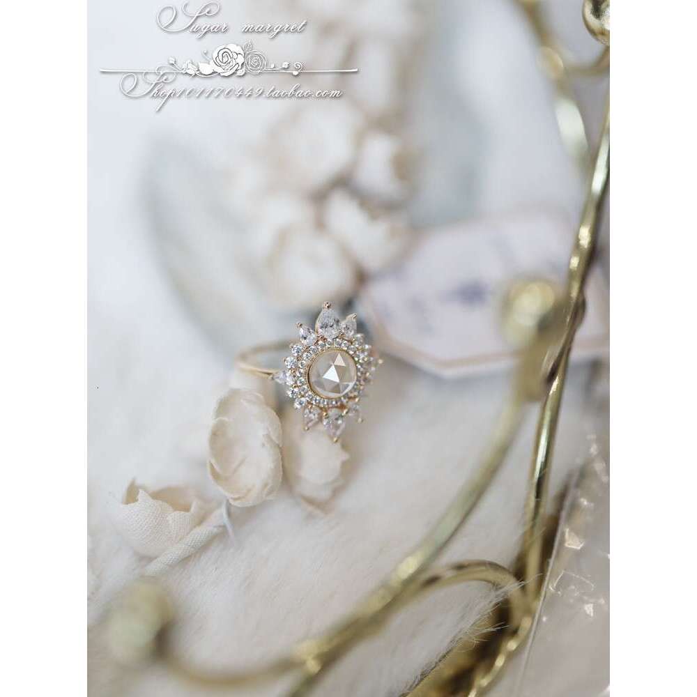 Hedwig's Theme High Imitation Luxurious Natural White Topaz Versatile Ring