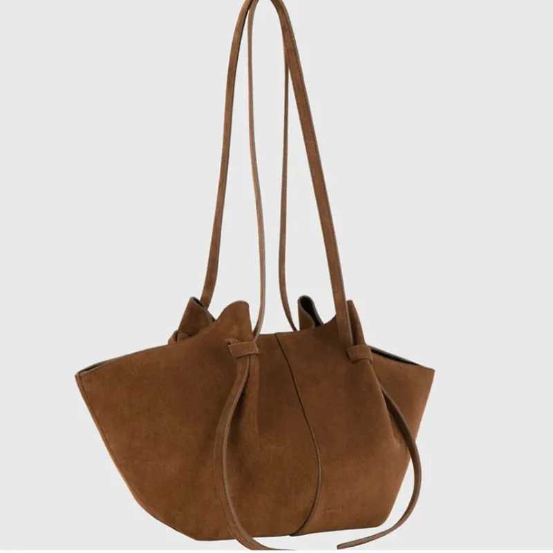 Wens Shoulder Bag Suede Nubuck Large Capacity Handheld Wing Tote Bag Designer LG Shoulder Strap Shopping Roy Bags New B250618