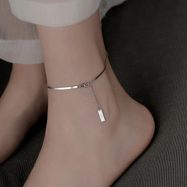 Simple Anklet Silver Color Knife Pendant on the leg Summer Beach Bracelets Barefoot Foot 235cm9 28 long 1 Piece 250606