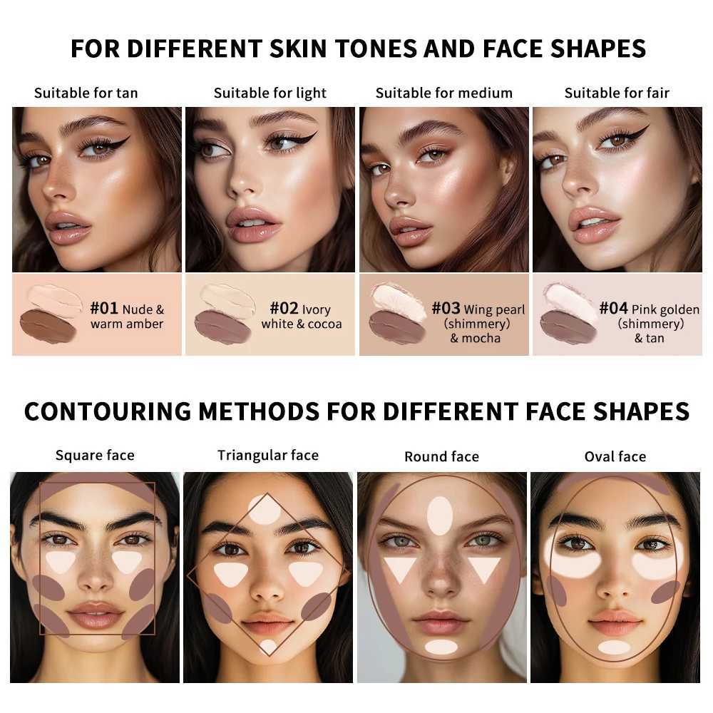 Contouring Stick with Double-headed Multi-use Contour Stick Contouring Foundation Contour Makeup Concealer Stick Pencil Cosmetic XJ250618
