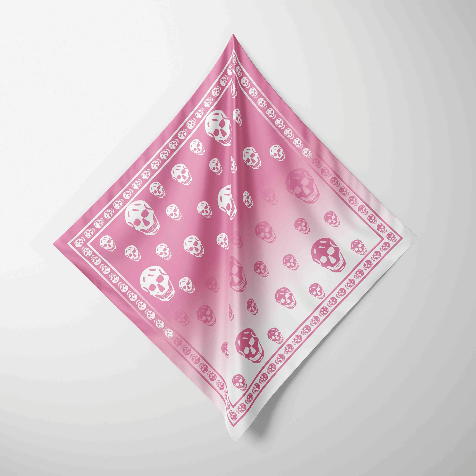 Factory Wolesale 2025 Print Square Scarf Women Bandana Skull Hairband Lady Head Wraps Female Shawl Fashion Neckerchief 250617
