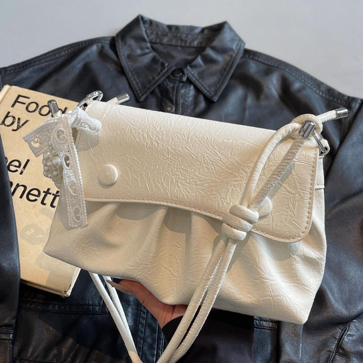 Free shipping designer Summer Trend Wrinkle Hot Style Small Square Bag for Women 2025 New Versatile Stylish Shoulder Bag Niche Fashion Underarm Bag