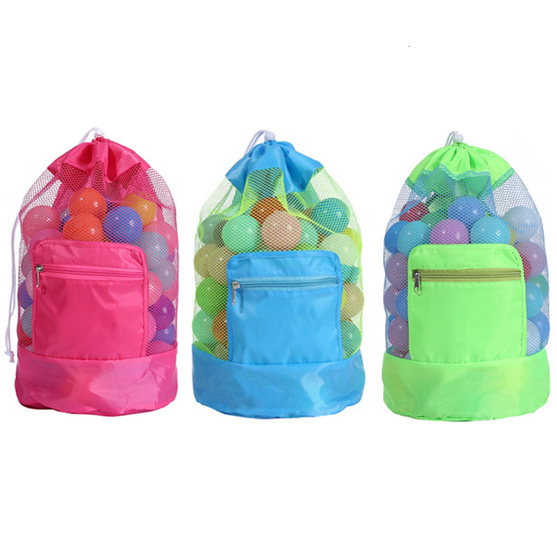 Children's Swimming Double Shoulder Clothing Storage Organizer Beach Travel Outdoor Mesh Bag
