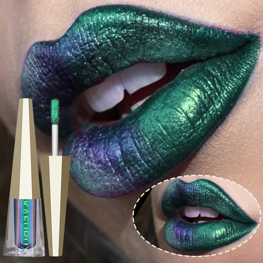 Chrome Shifting Pigments Chameleon Liquid Lipstick or Eyeshadow Shiny Long Lasting Multichrome High Quality Lip Gloss Lip Makeup 250618