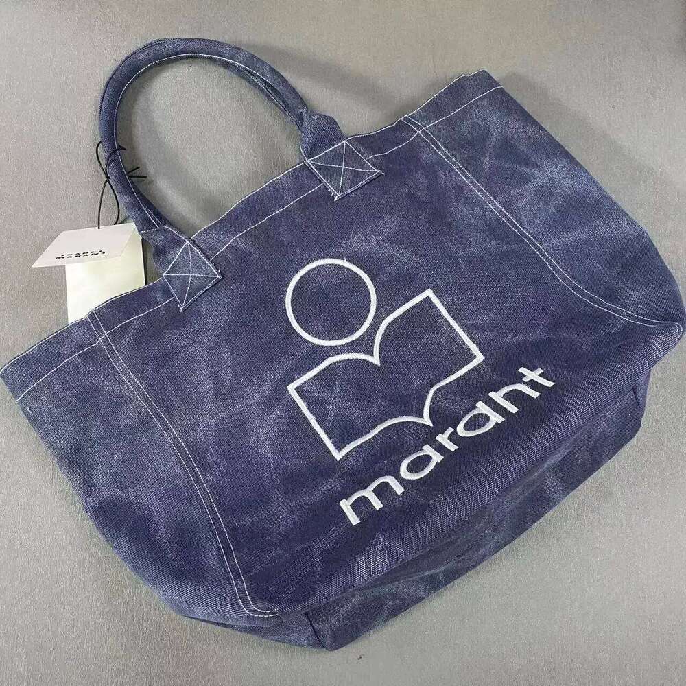 Marant Glitter Print Cotton Bag Large Capacity Shoulder For Women Men, Fashionable Shopping Tote With Floral Abstract
