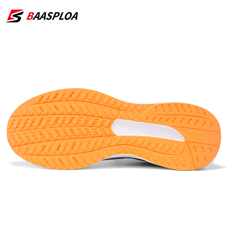 Baasploa Men Fashion Running Shoes Breathable Knit Tennis Sports Shoes Male Lightweight Walking Shoes