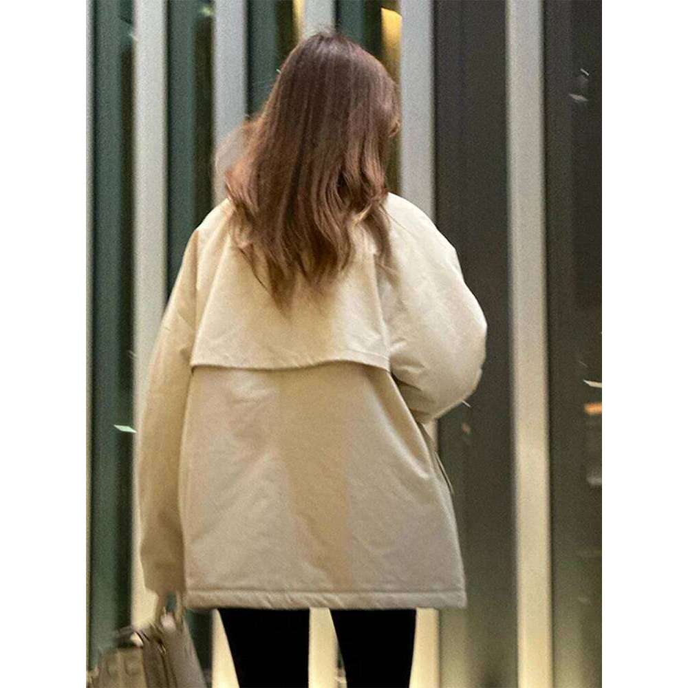 Contrast Lapel Women's Jackets Casual Long Sleeve Zipper Pocket Female Coats Autumn Winter Fashion Lady Streetwear Outwears