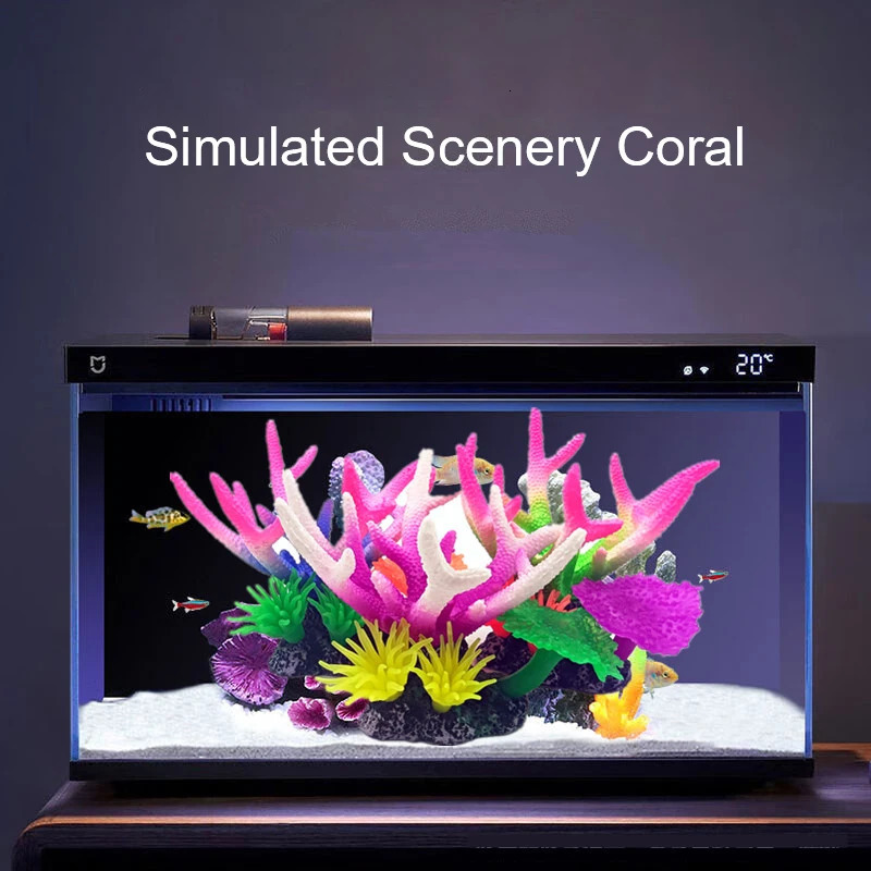 Artificial Fake Coral Fish Tank Decoration Aquarium Resin Silicone Simulation Colorful Coral Undersea Landscape Ornament 250613