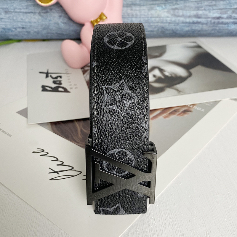 Designer Belts Luxury Belt Mens Womens Fashion Waistband Real Leather Floral Grid Printing Top Quality Stainless steel Gold Silver Black with Yellow Box Packing