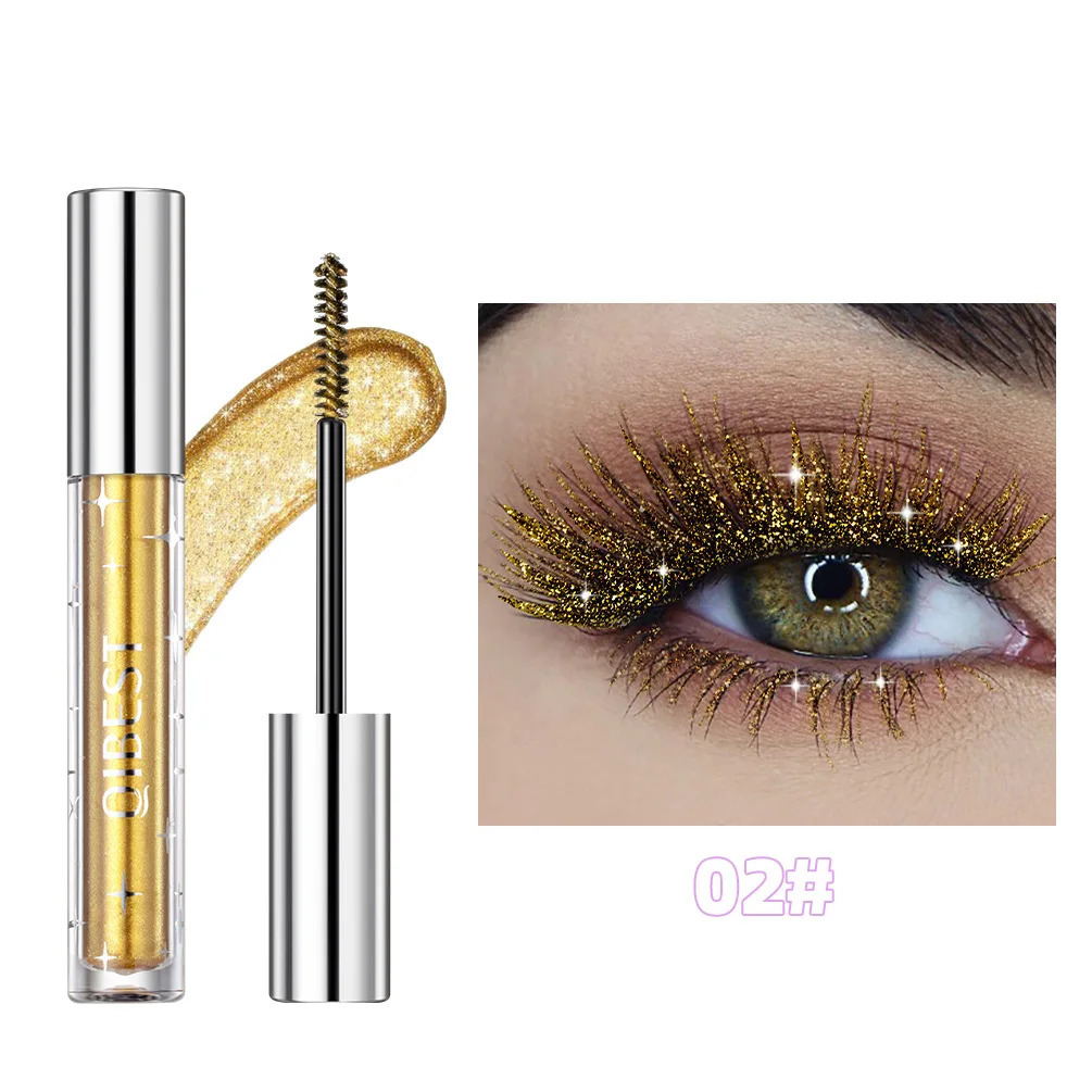 Sliver Gold Purple Glitter Mascara Quick Dry Long Lasting Waterproof Curling Thick Shiny Eyelash Fashional Sexy Diamond Mascara 250618