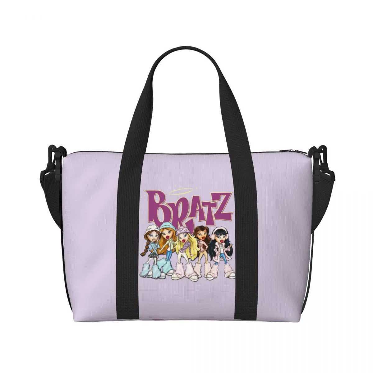 Custom Large Bratz Doll Tote Bag Women Tv Movie Cartoon Shoulder Shopping Gym Beach Travel Bag W250618