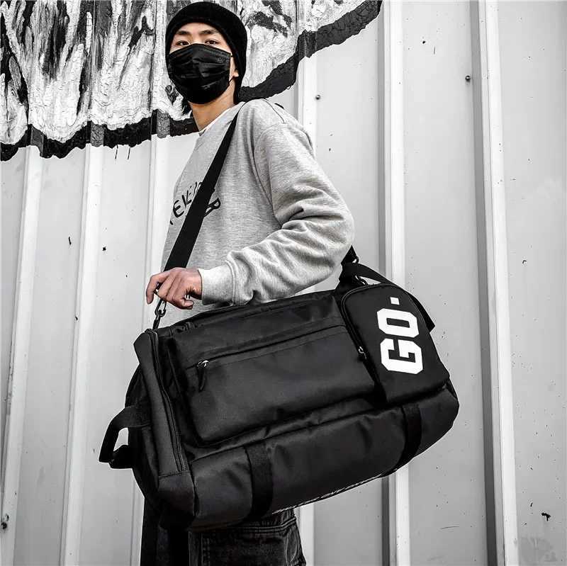 Fitness Travel Bag Sports Backpack Men Women Sports bag Large Capacity Gym Bag with Shoe Compartment Portable Duffle Bag Handbag W250618