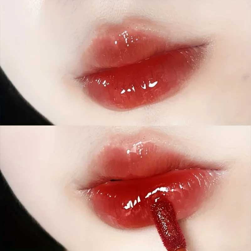 6 color lip glaze cute little bear mirror gloss jelly lips with sparkling light dew water long-lasting stain resistant transfer XJ250618