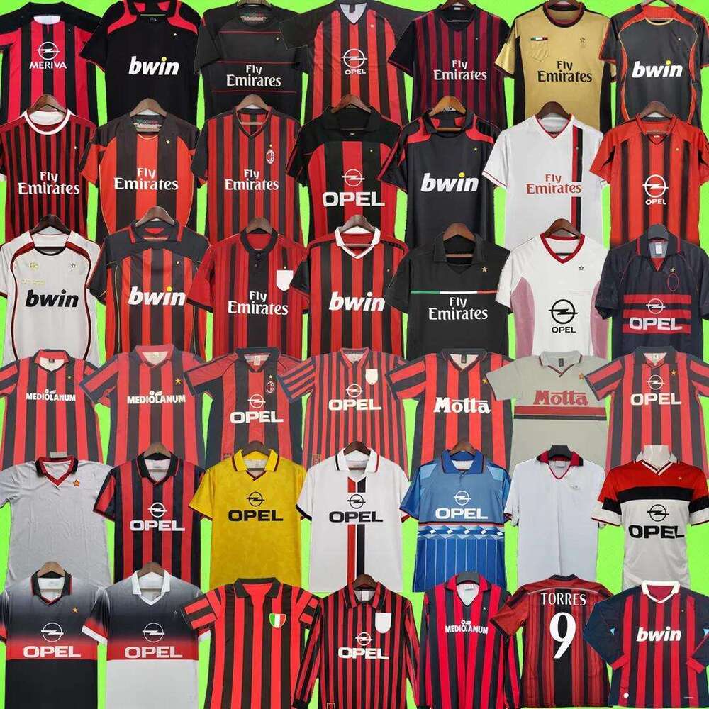 AC KAKA Retro soccer jerseys 95 96 02 03 04 05 06 07 08 09 10 11 12 13 14 15 IBRAHIMOVIC WEAH Maldini football shirts PIRLO BAGGIO jersey Home away