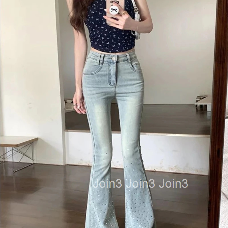 Woman Jeans Slim Fit High Waist Denim Pants for Women Wholesale Gyaru 90s Retro Fashion Casual 2000s Y2k Streetwear Emo Trousers