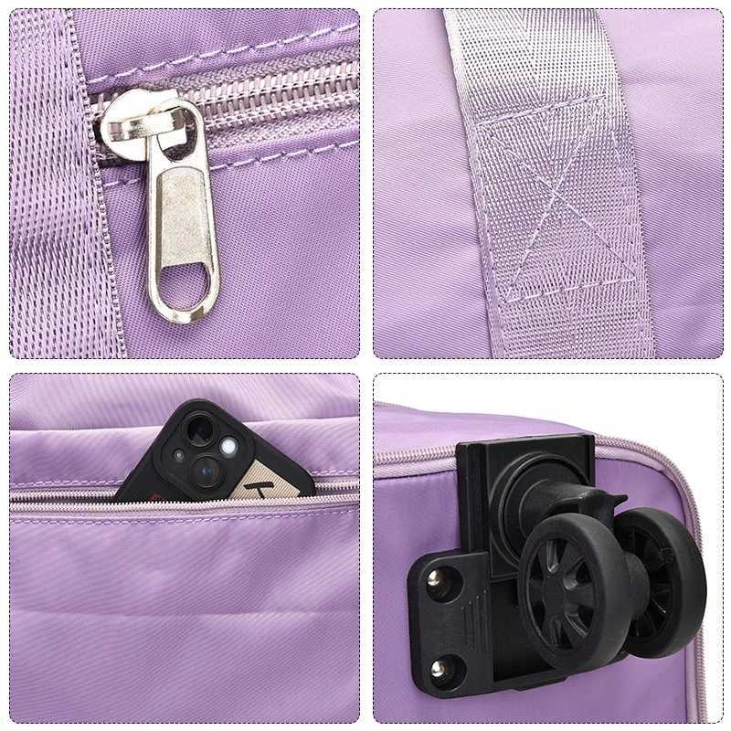 Wheel Travel Bag Dry Wet Separation Luggage Storage Bags Large Capacity Fitness Portable Short Trip Bag Detachable Wheels W250618