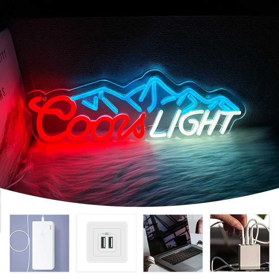 Coors Light Neon Sign Used For Wall Decoration USB Power Supply Switch Beer Bar Bedroom Man Cave Club Personality Decor. Z250618