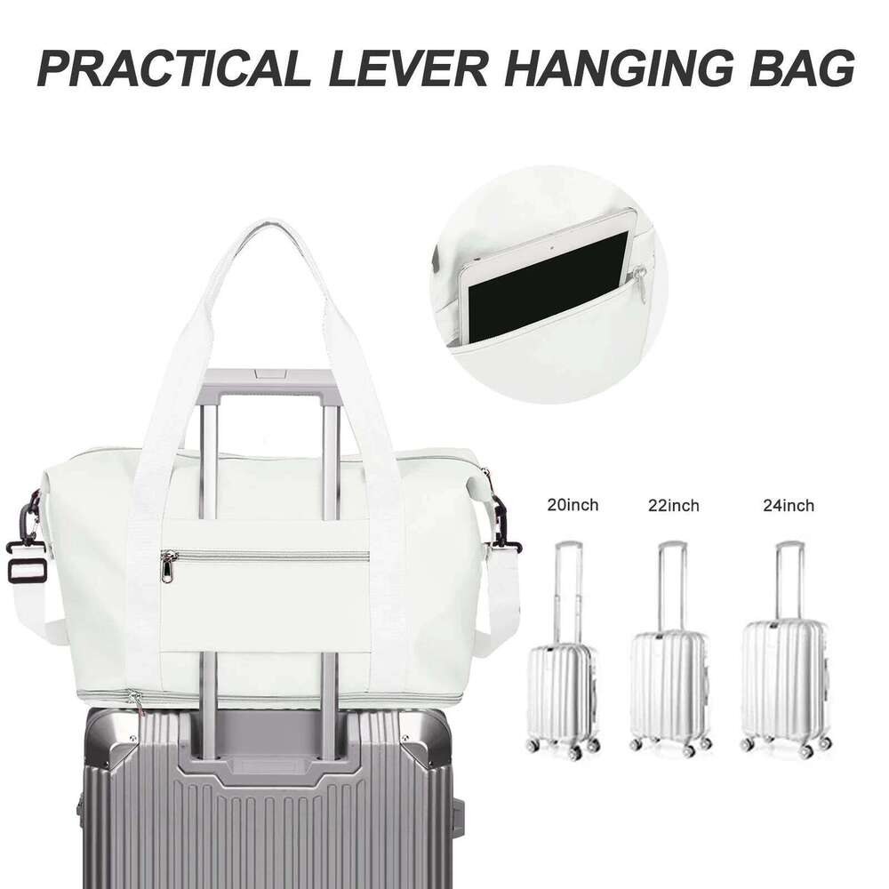 expandable travel duffle for women carry on weekender overnight shoulder bag gym tote wet pocket delivery hospital bag