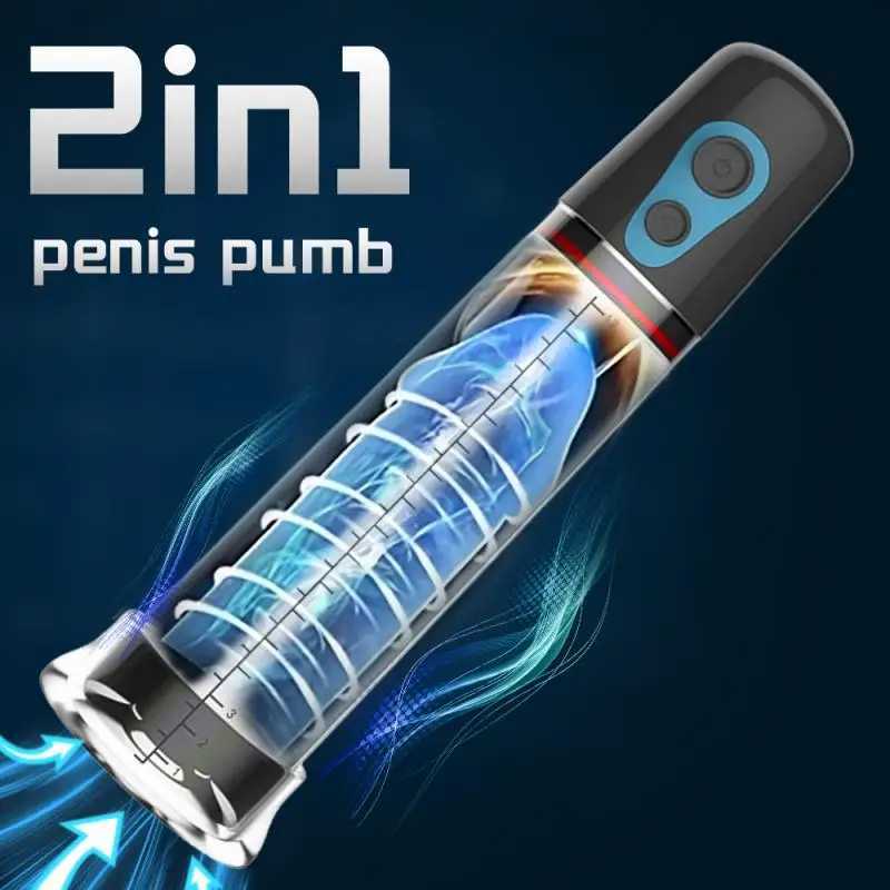 Automatic Electric Penis Pump Male Blowjob Sucking Trainer Enlargement Extender Lasting Vacuum Suction Machine Sex Toys for Men W250618