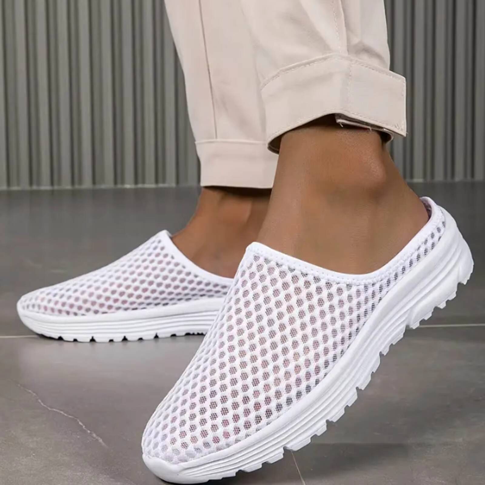Slip Casual Shoes On Casual Slippers For Men And Women Summer Comfortable Beach Shoes Outdoor Breathable Hollow Mesh Sneakers Trend Ddmysaturn