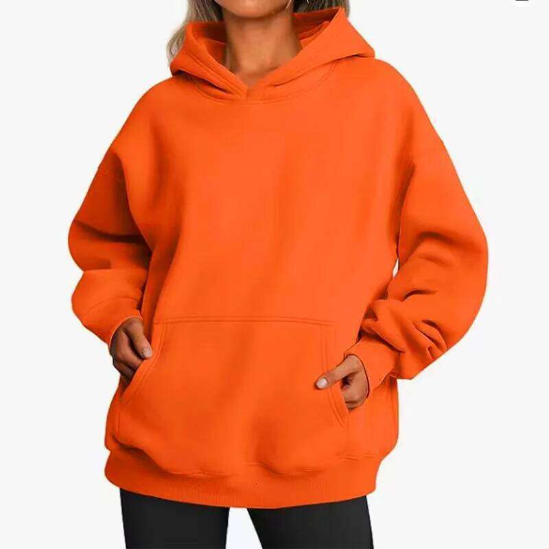 New Casual Men, Warm Fleece Hoodies for Women, Spring and Autumn Sweaters, Oversized Sweatshirts in Various Colors Black Fashion, Top