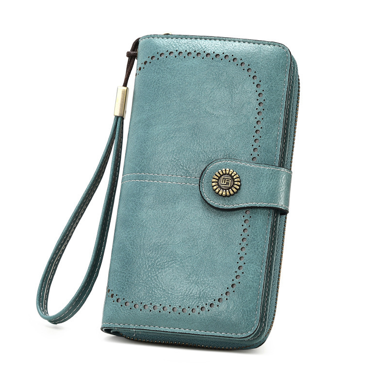 Free Shipping Designer 2025 New Oil Wax Leather Unisex Wallet Retro Wallet Large Capacity Luxury Bag Long Coin Purse