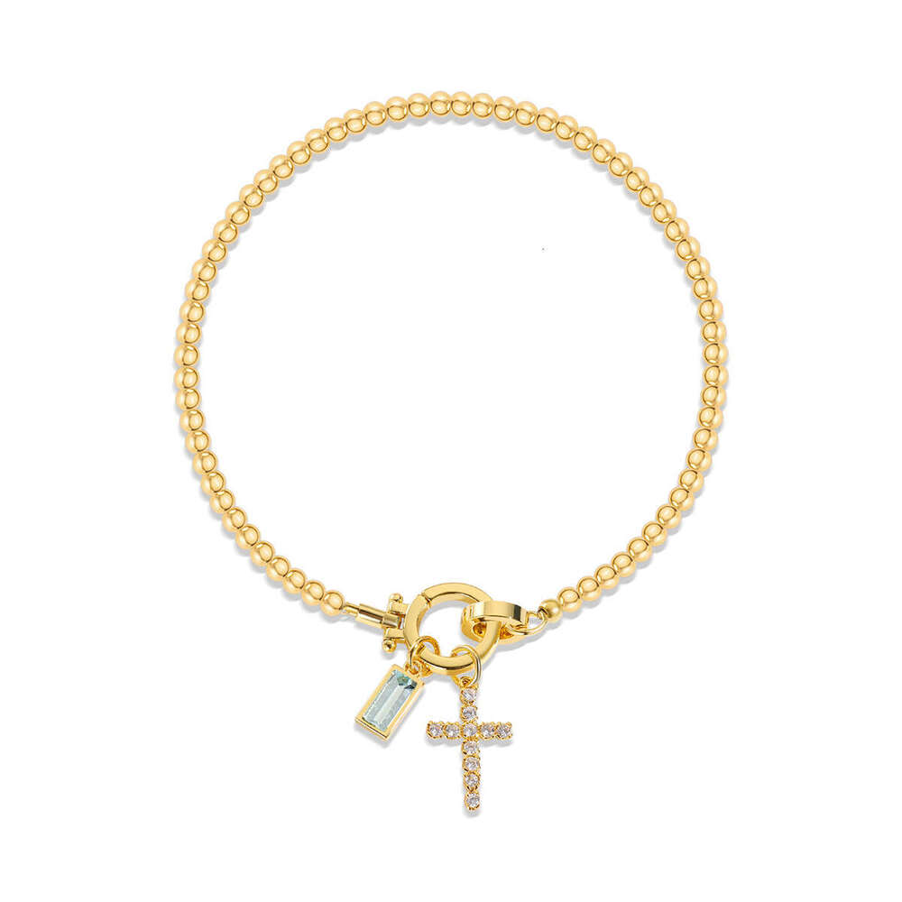 2025 NEW INS Hot Luxury Jewelry Designer Bracelet Gold Bead Bracelet Ins Lover Knot Zodiac Month Stone Pendant Bracelet Love Knot Plated 18k Gold Jewe