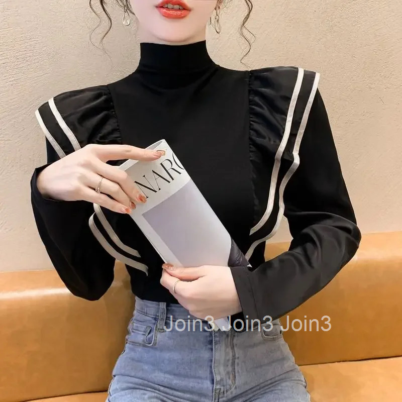 Top Female Korean Style With Sleeves Womens Long Sleeve T-shirt Baggy Tee Clothing Cheap Sales Yk2 Elegant Trending Fashion Emo