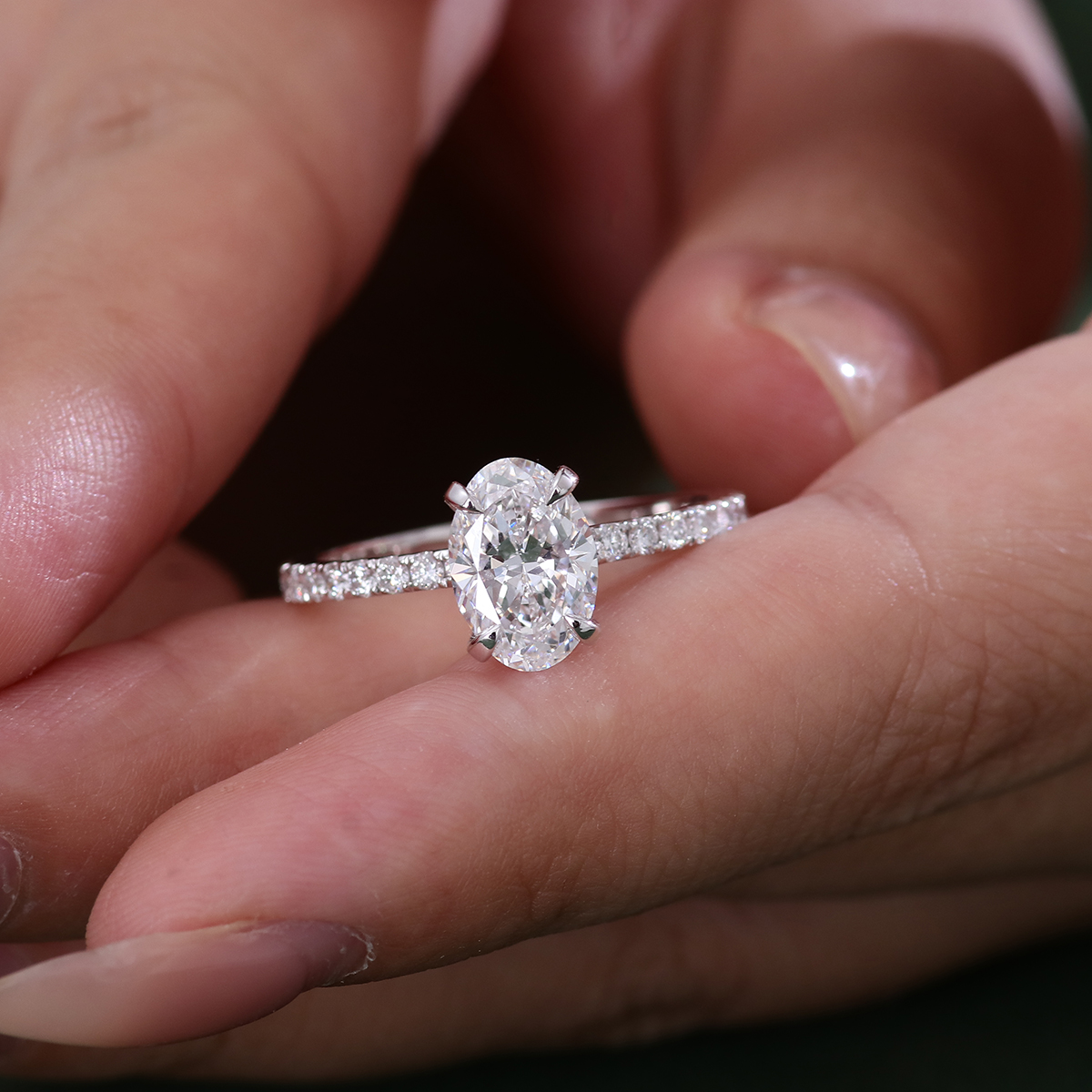 Provence Luxurious 18K White Gold D VVS1 Lab Grown Diamond Ring Fine Jewelry Rings Original Design Custom Jewelry Engagement Rings for Women