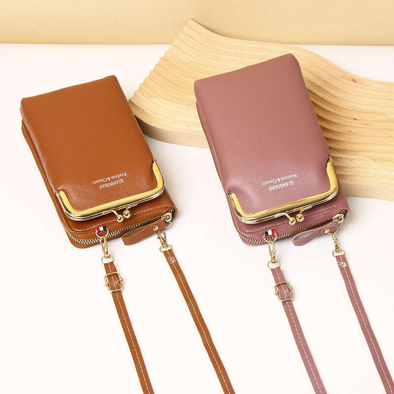 New Women's Crossbody Vertical Multi-Functional Wallet Korean Style Shoulder Bag