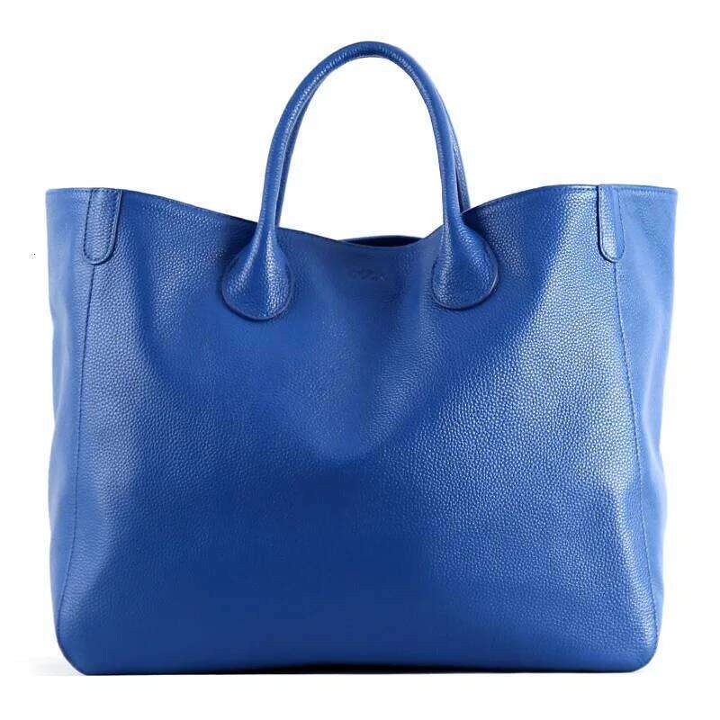 Women Genuine Handbag Cowhide Casual Tote Thick Real Natural Leather Bucket Shopper Daily Bag Big Purse P