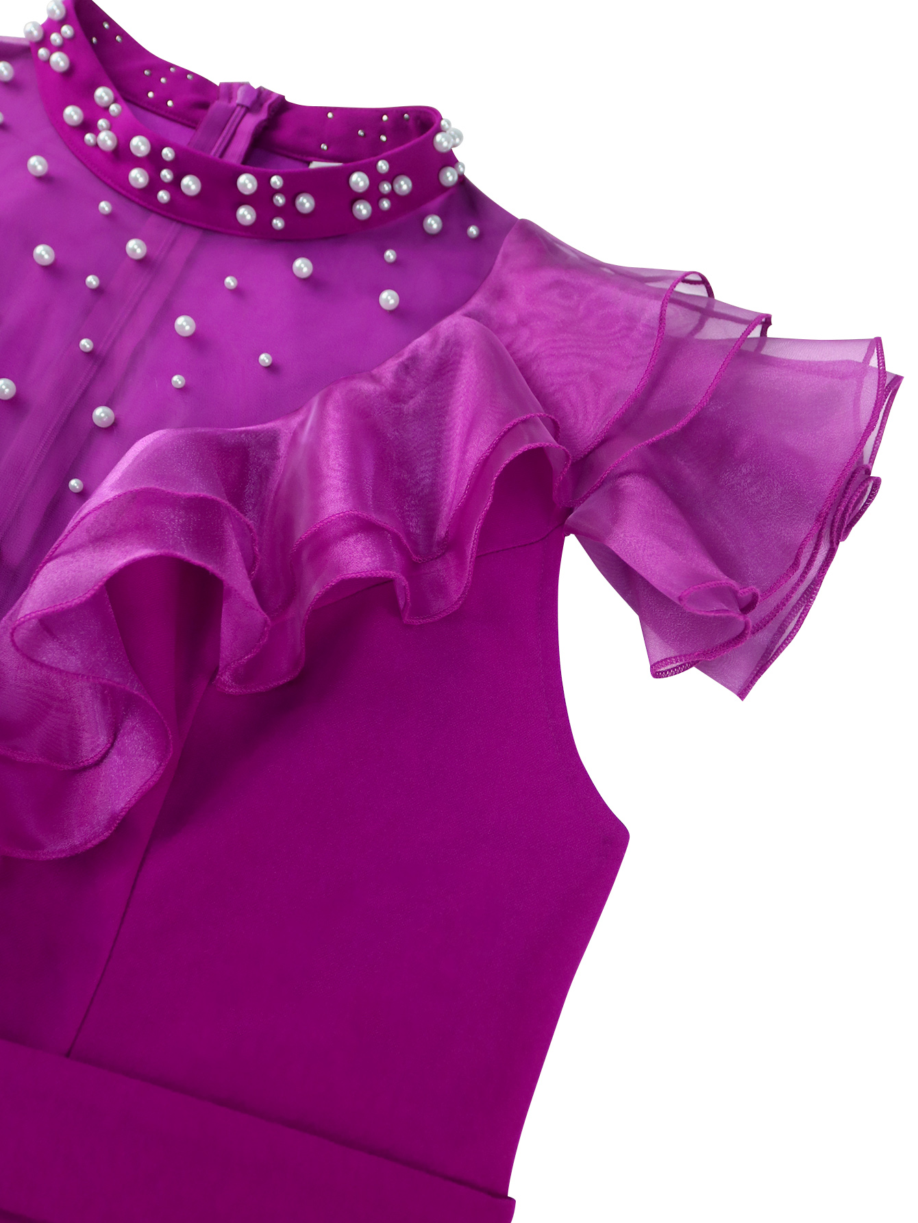 Purple Formal Dress For Woman Layer Gauze Patchwork Beading Sexy Slit Designers plus size Party Wedding Guest Gowns