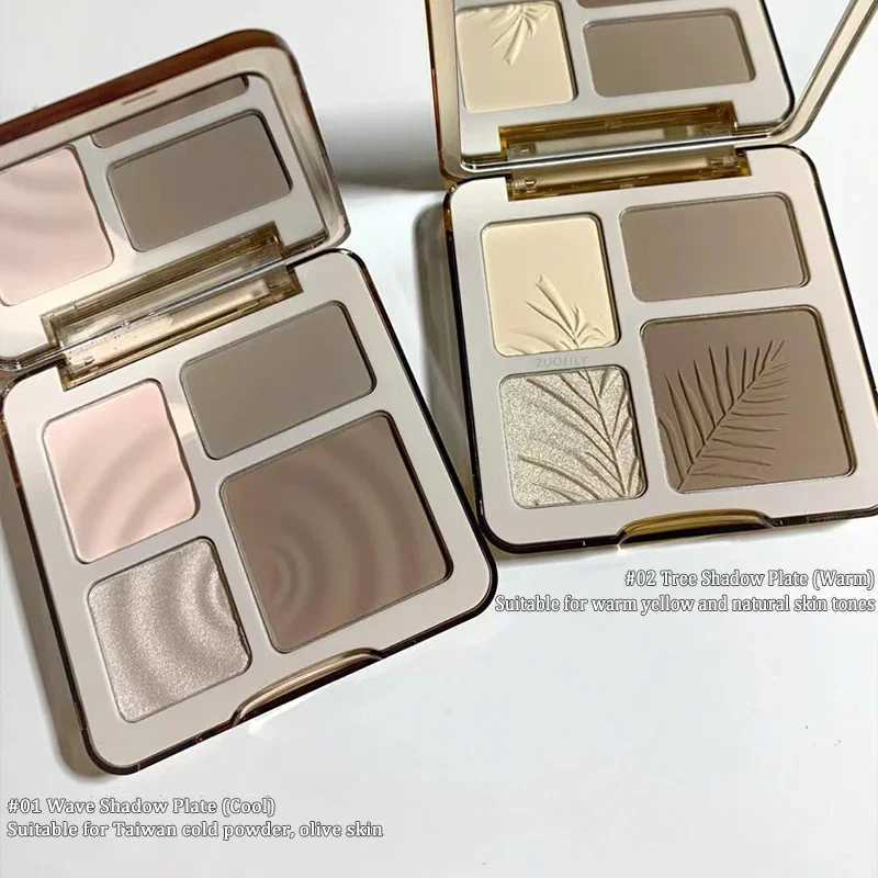 Four-color Highlighter Contour Palette illuminator Makeup 3D Bronzer Matte Contour Powder Rose Blush Highgloss Palette Cosmetics XJ250618