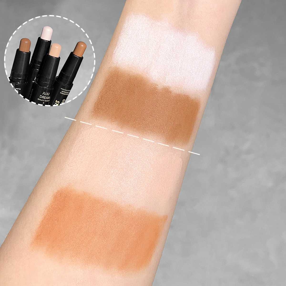 Double-ended Concealer Pen Contour Stick Dual-purpose Highlighter Stick Nose Shadow Contouring Face Covering Acne Marks XJ250618