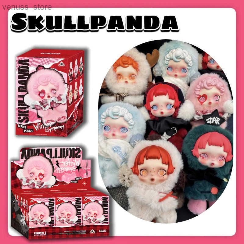 Skullpanda Winter Themed Blind Box Pendant Plush Cute Doll Mystery Action Figure Toy Festive Desktop Collection Ornament Gift L250618