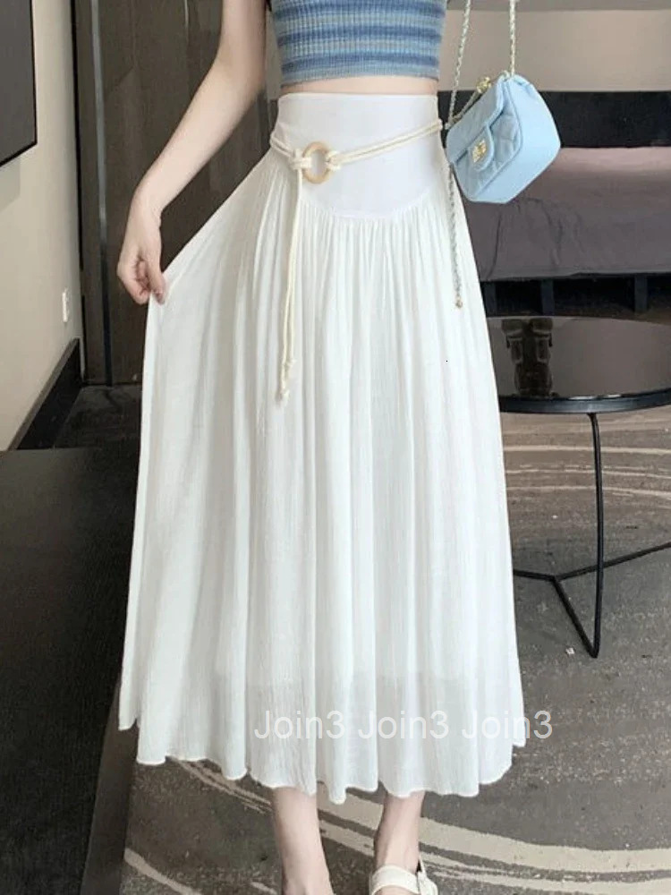 Pleated Skirts for Women with Strings Pleat Woman Skirt Summer 2025 Luxury Elegant Stylish A Line V Vintage Clothing Sales Y2k