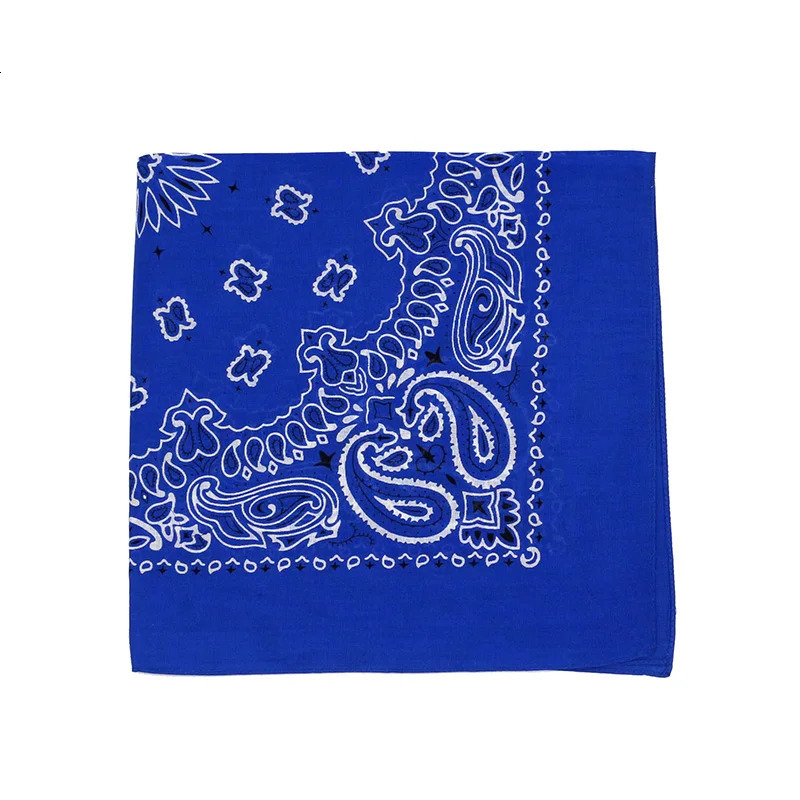 Hip-hop Men Bandana Scarf Printed Paisley In Blue Green Purple Color Cotton Headband Handkerchiefs 250617