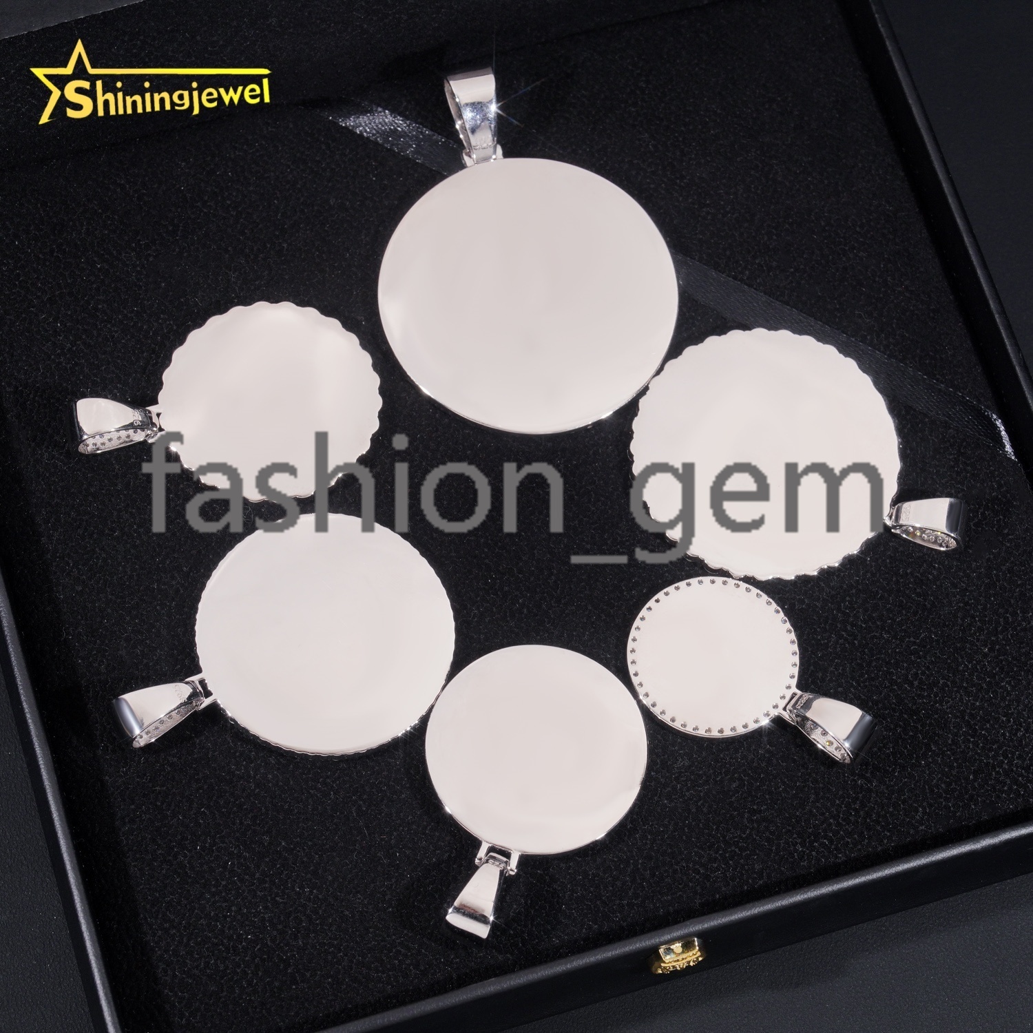 Ready to Ship Moissanite Memory Pendant S925 Gold Plated Moissanite Pass Diamond Test Moissanite Hip Hop Jewelry