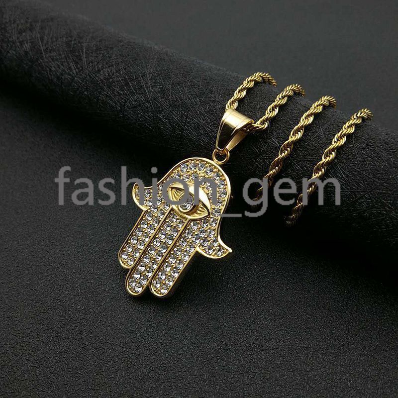 High Quality Hip-hop Moissani Hasma Mens Pendant Necklace 925 Silver Electroplated Gold Exquisite Jewelry